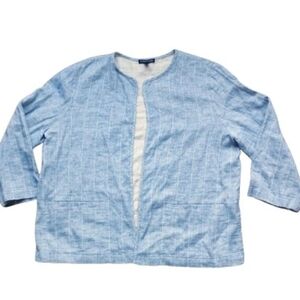 EILEEN FISHER Organic Linen Cotton Jacket Lined  | Size L | NEW